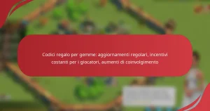 Codici regalo per gemme: aggiornamenti regolari, incentivi costanti per i giocatori, aumenti di coinvolgimento